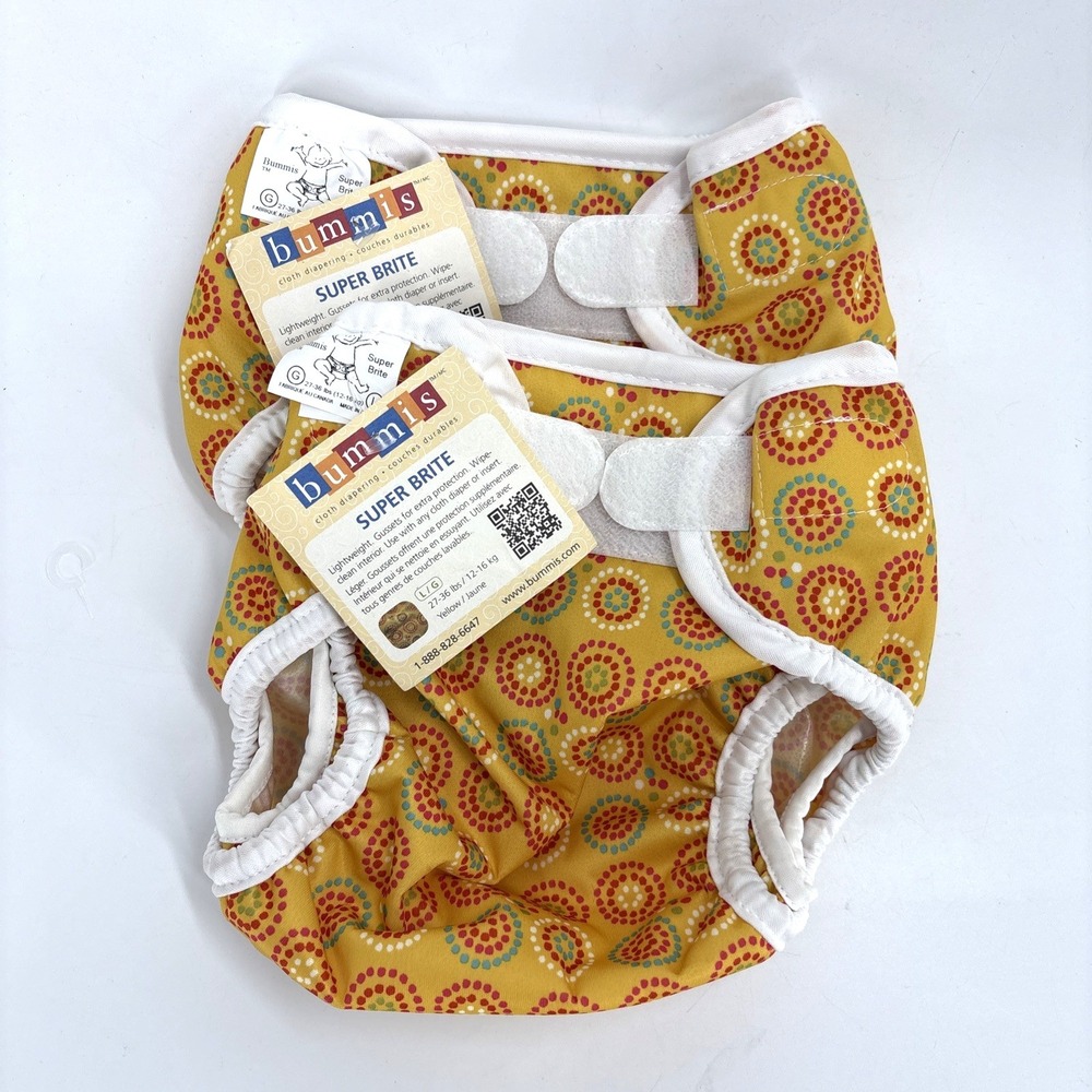 Bummis Cloth Diapering Diaper Large 27-36 lbs Yellow